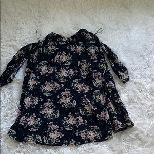 Miami Black Floral Off-the-shoulder Dress!